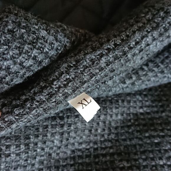 Mens Black Diamond Stitch/wool Jacket Size L - Picture 10 of 13